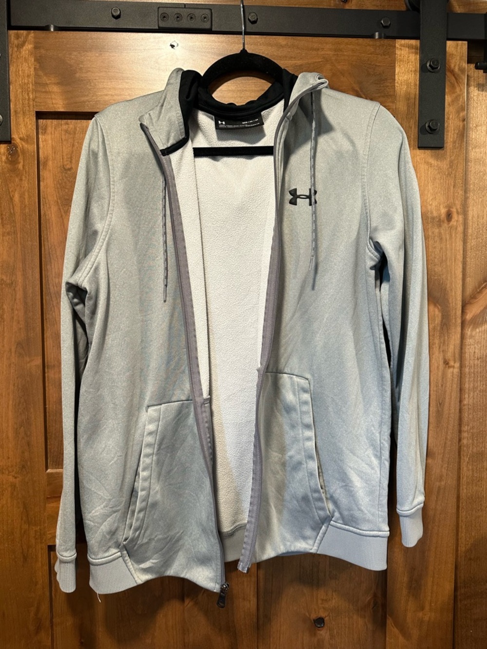 Under Armour Gray and Black Fleece Hoodie